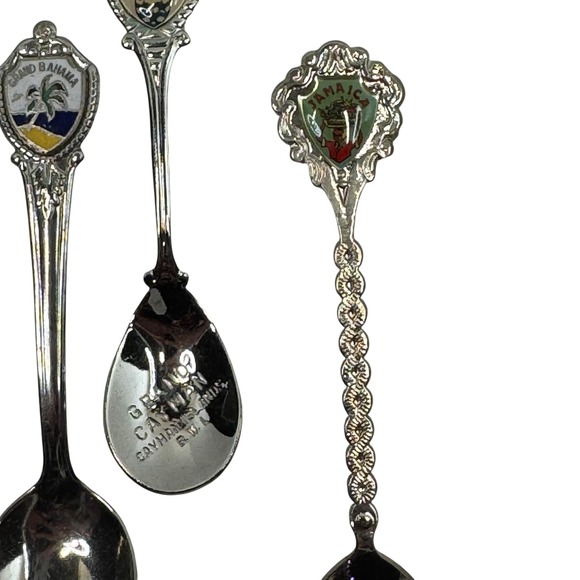 7pc Vtg Souvenir Spoon Lot Islands Cruise Travel Grand Cayman Nassau Jamaica - Picture 6 of 9